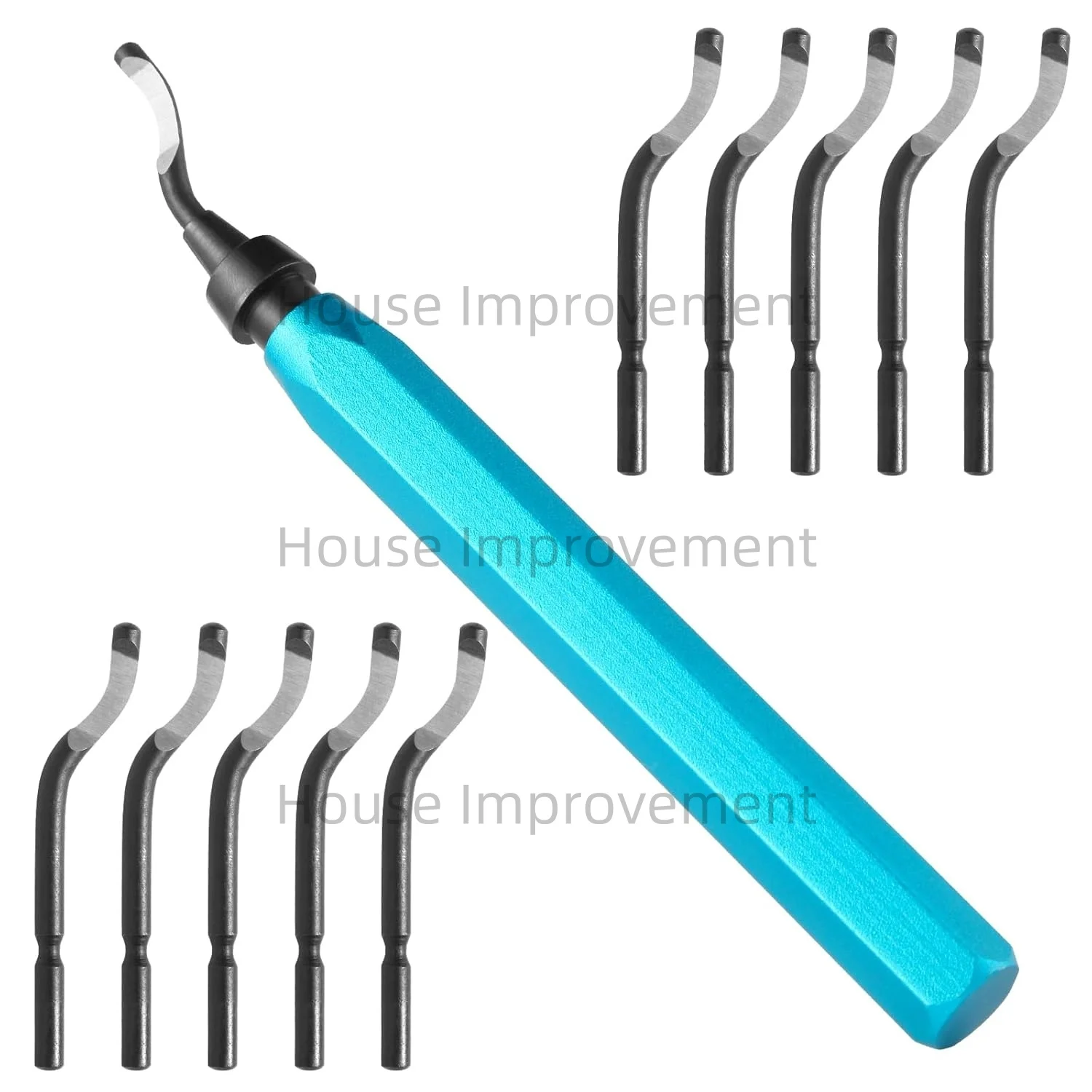 סט כלי ליטוש קצוות (Deburring) עם 11 להבי פלדה מהירה מסתובבים