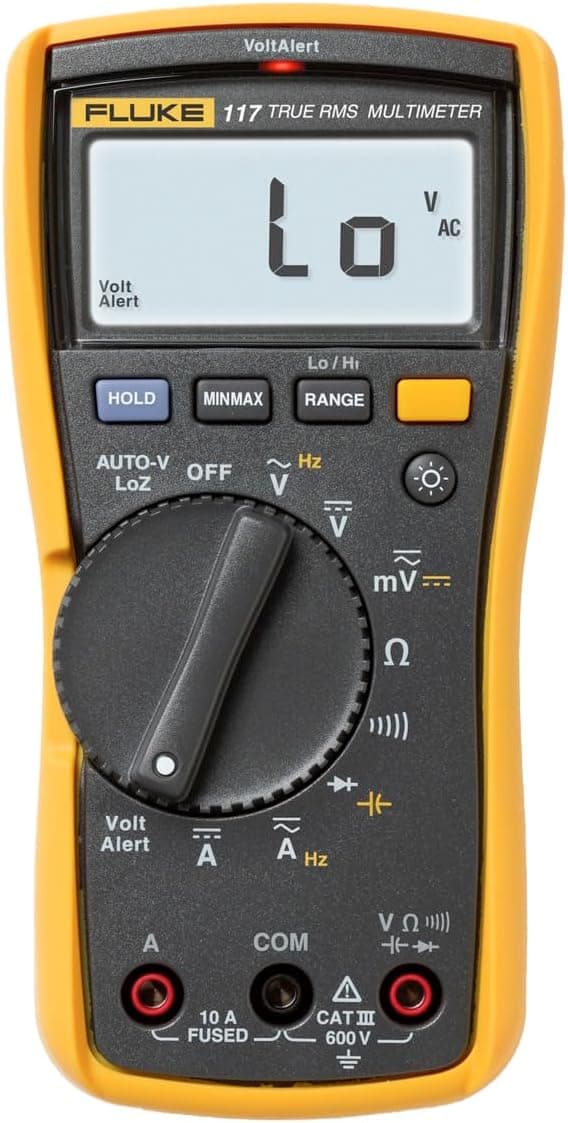 רב־מודד לחשמלאים Fluke 117 True-RMS עם גלאי מתח ללא מגע