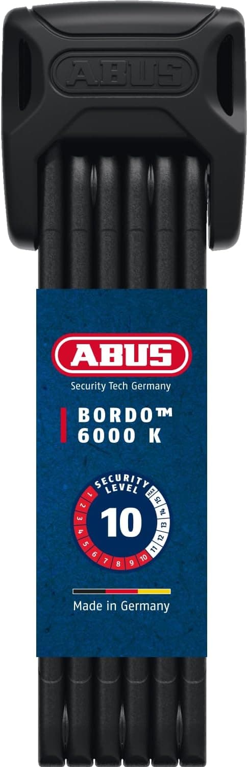 מנעול מתקפל לאופניים ABUS Bordo 6000K באורך 90 ס״מ