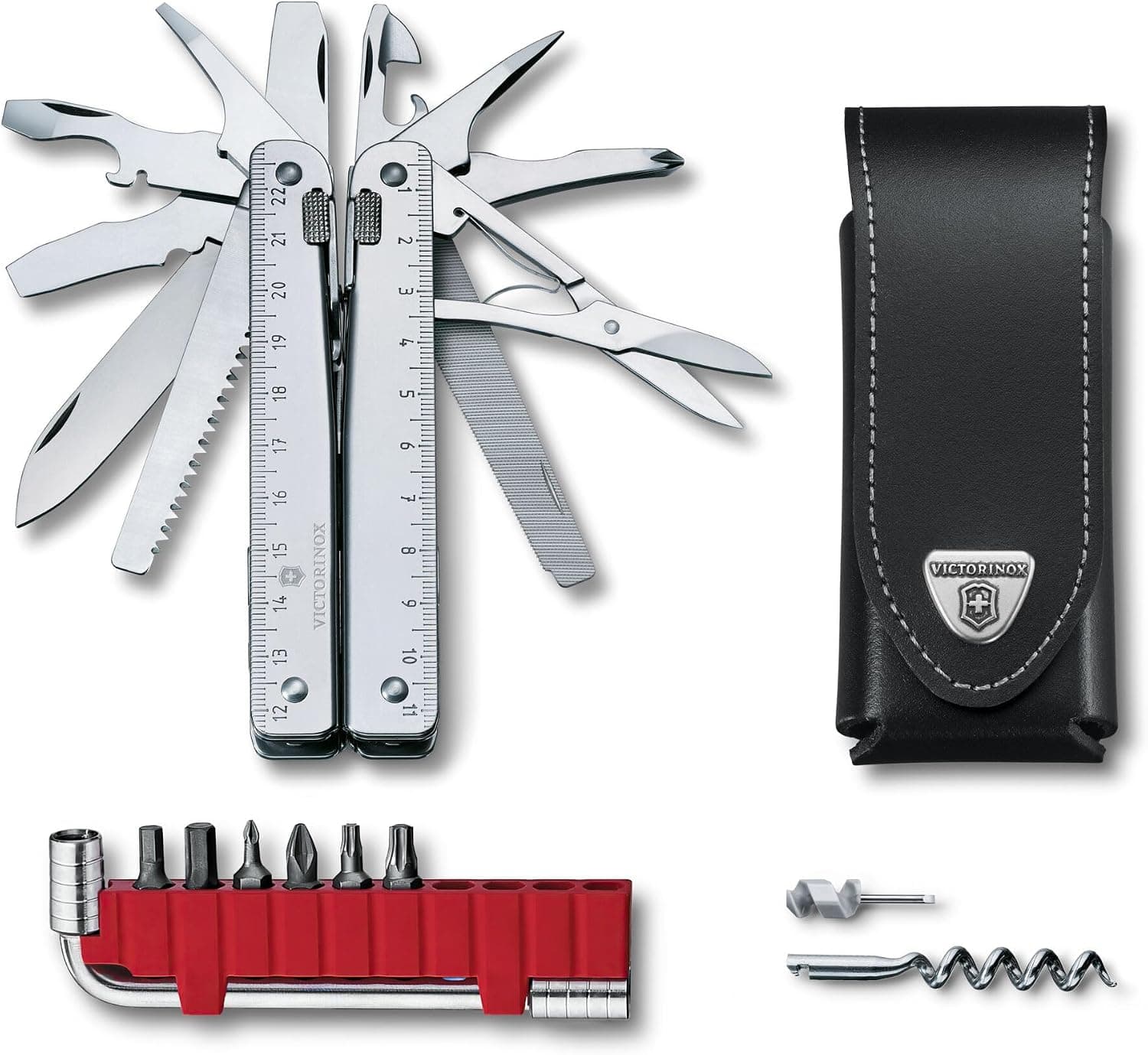 כלי רב־תכליתי Victorinox Swiss Tool X Plus – 37 פונקציות, נרתיק עור