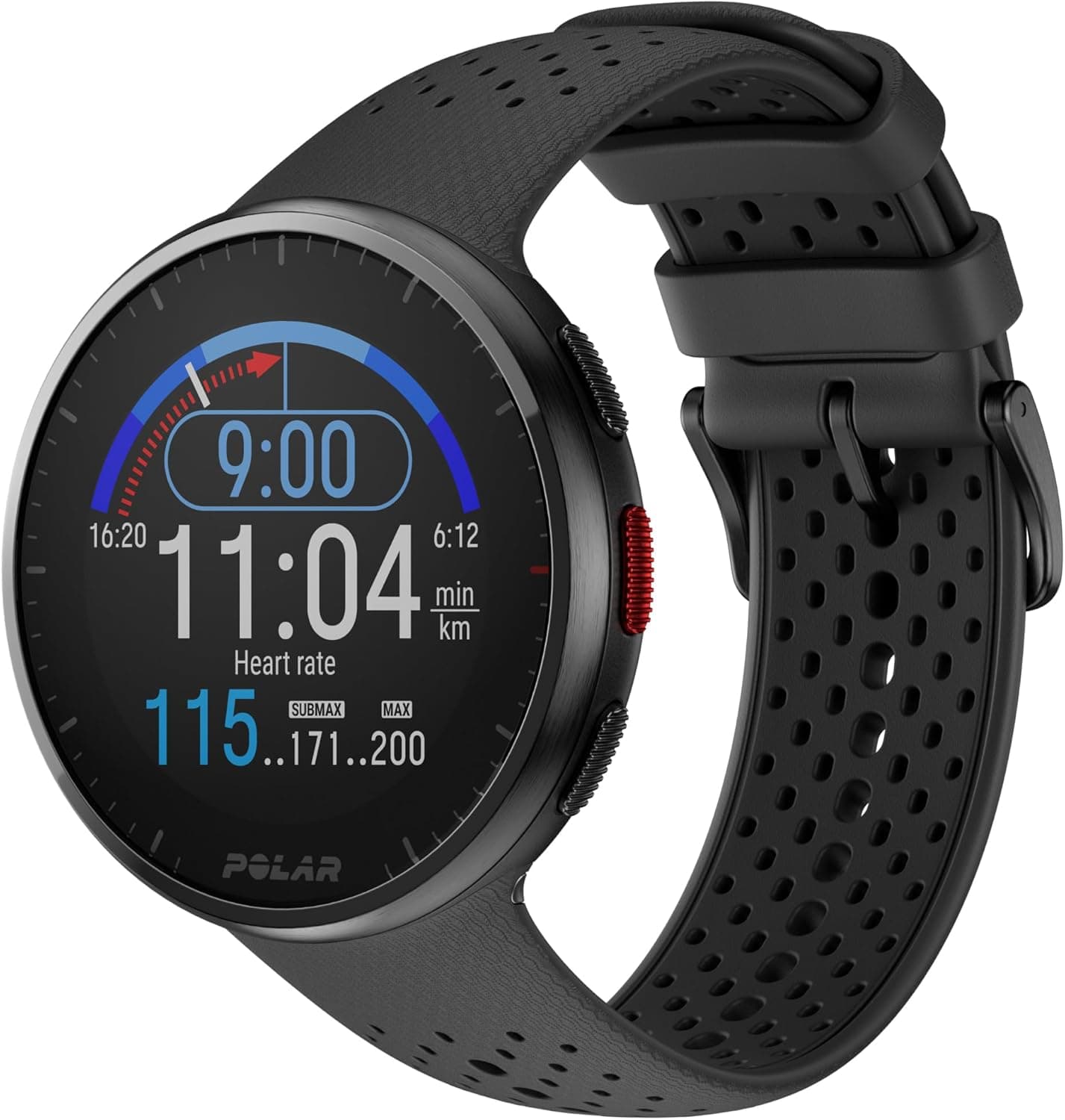 שעון ריצה Polar Pacer Pro עם GPS וברומטר – Carbon Grey
