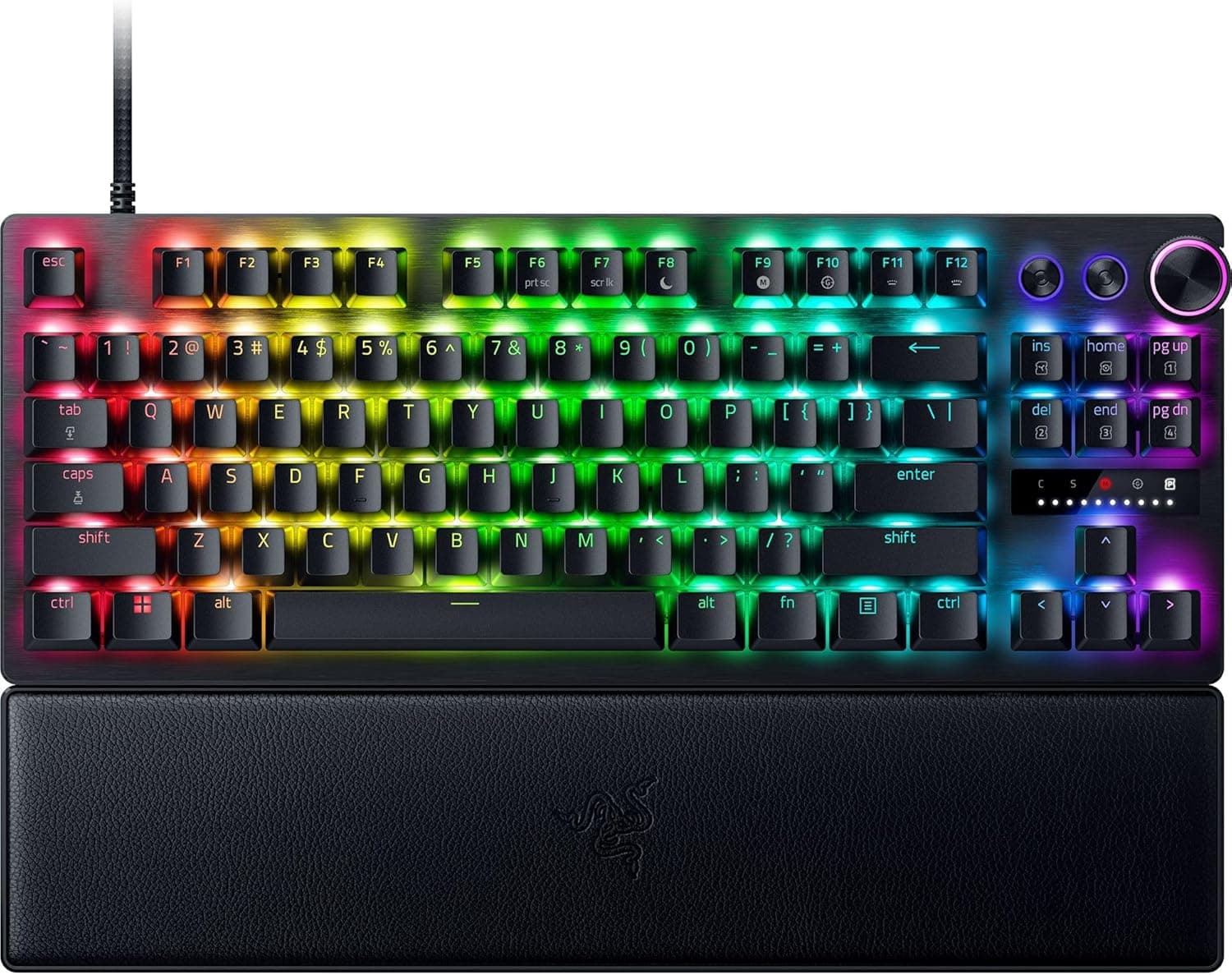 מקלדת גיימינג Razer Huntsman V3 Pro TKL עם מתגים אופטיים אנלוגיים – שחור