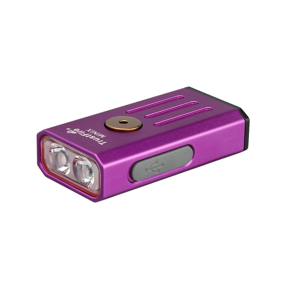 פנס מחזיק מפתחות מיני TrustFire Minix EDC — 320 לומן, UV 365nm ואור אדום, טעינת USB-C