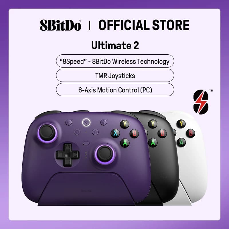 בקר 8BitDo Ultimate 2 Wireless TMR – חנות רשמית, ג'ויסטיקים TMR