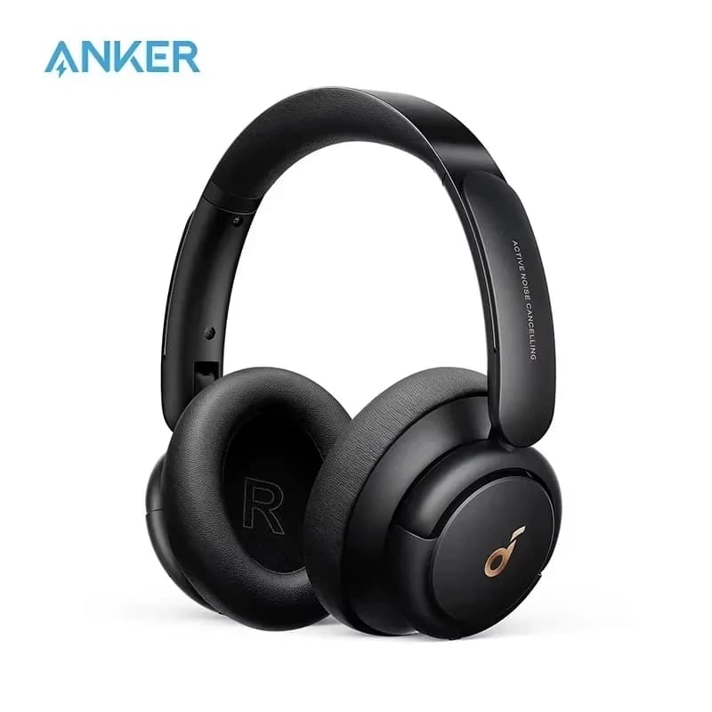 אוזניות קשת שחורות Soundcore Life Q30 עם לוגו Anker