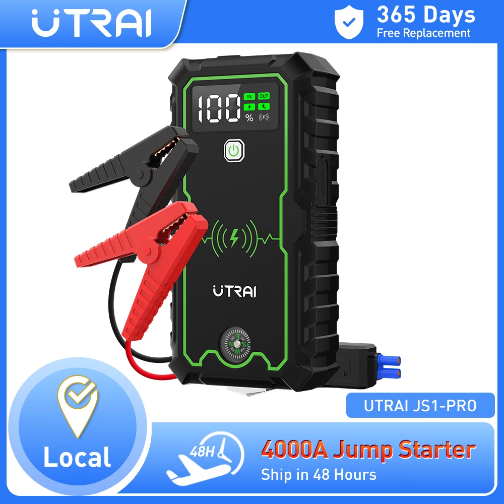 UTRAI JS1-PRO 4000A ג'אמפר סטארטר לרכב + Power Bank נייד
