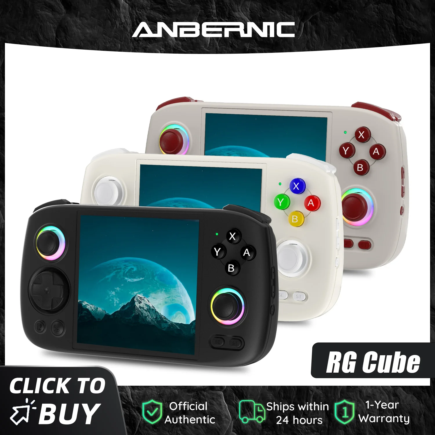 קונסולת רטרו Anbernic RG Cube עם מסך IPS 3.95 אינץ' וAndroid 13
