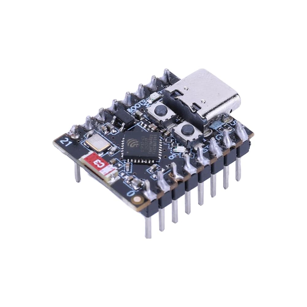 לוח פיתוח ESP32-C3 SuperMini זעיר עם מחבר USB-C ורכיב WiFi ו-Bluetooth על הלוח