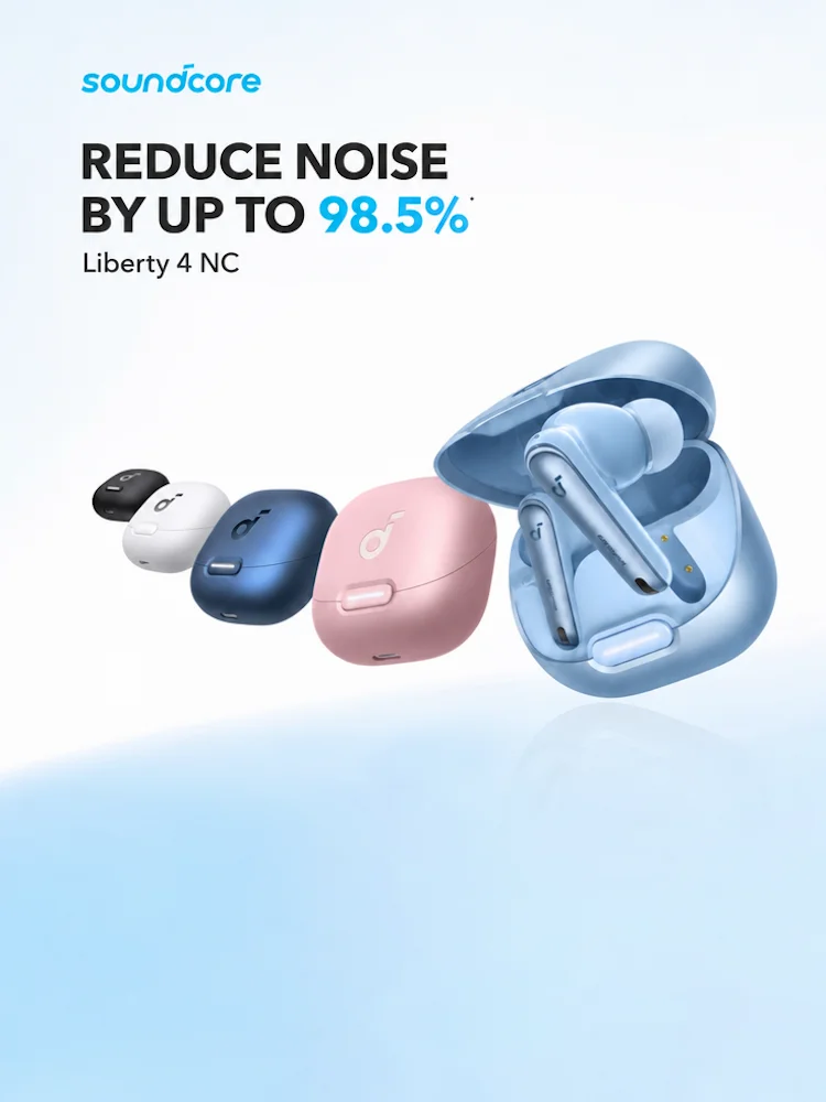 אוזניות אלחוטיות Soundcore by Anker Liberty 4 NC עם ביטול רעשים