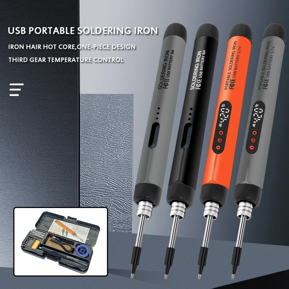 מלחם רתכות USB נייד נטען, כולל תיק נשיאה