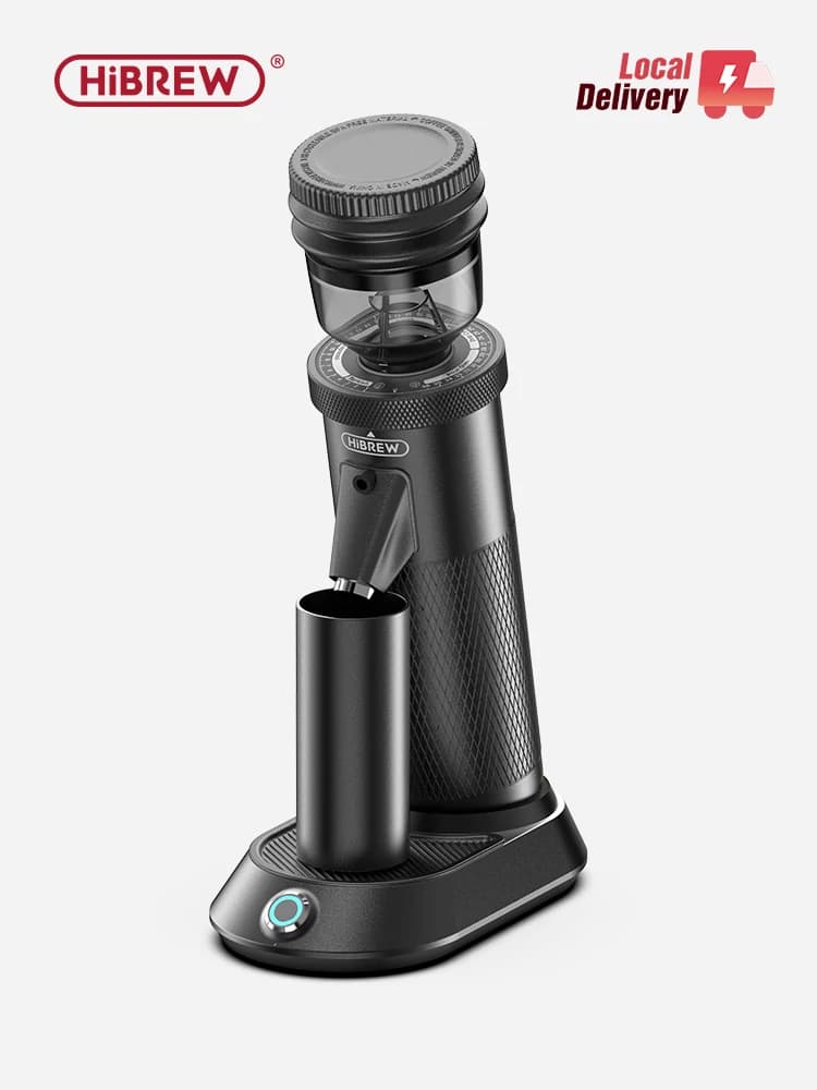 מטחנת קפה חשמלית HiBREW G5 שחורה עם להבי חרוט 48 מ״מ