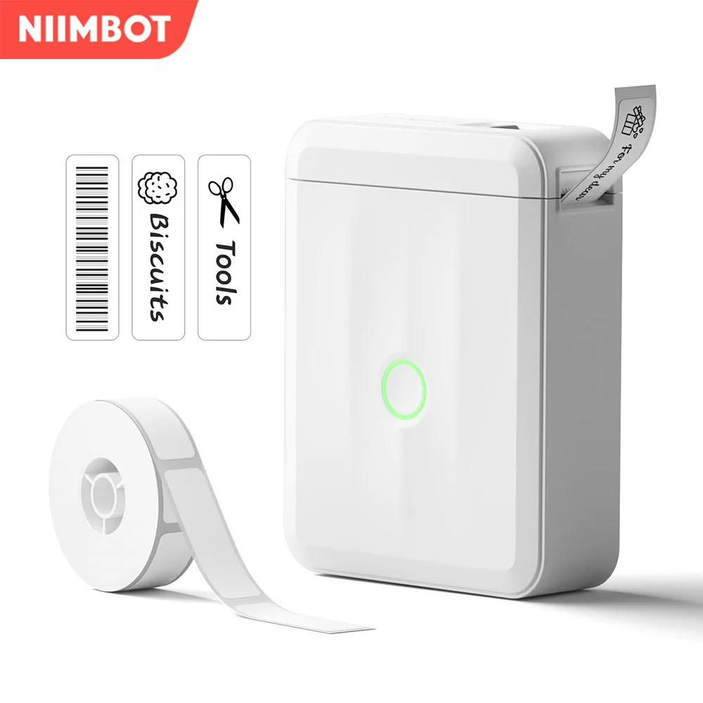 מדפסת מדבקות ניידת NIIMBOT D110 (בלוטות', ללא דיו, כולל מדבקות)