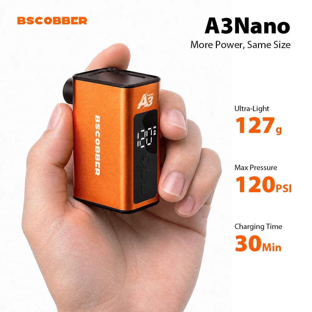 BSCOBBER A3Nano – מדחס אוויר אלחוטי מיני לניפוח צמיגים