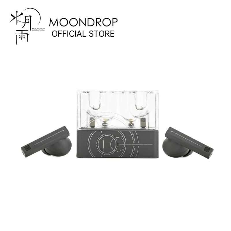 אוזניות MOONDROP Space Travel 2 Ultra אפורות משני צדי נרתיק שקוף