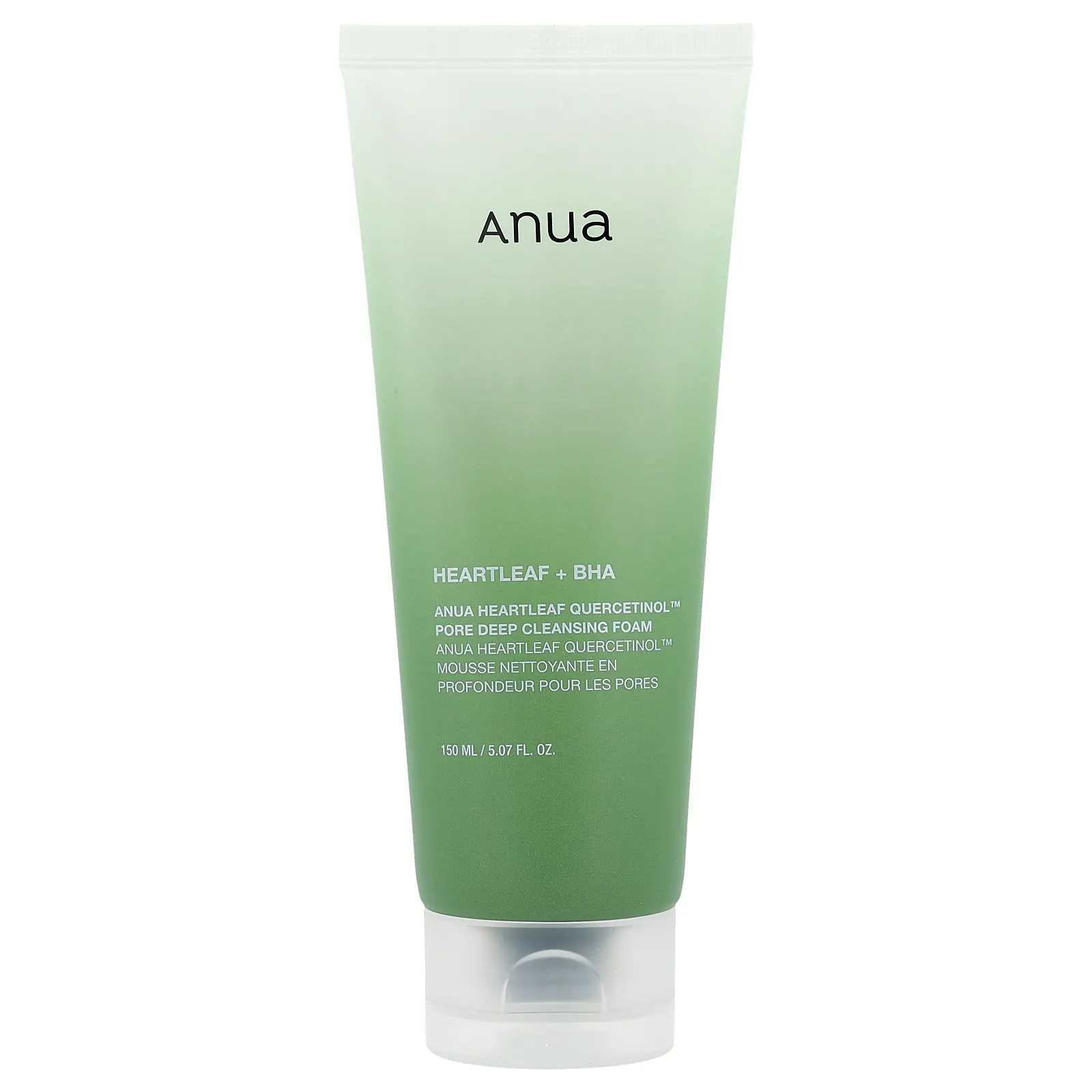 בקבוק Anua Heartleaf Quercetinol Pore Deep Cleansing Foam בנפח 150 מ"ל