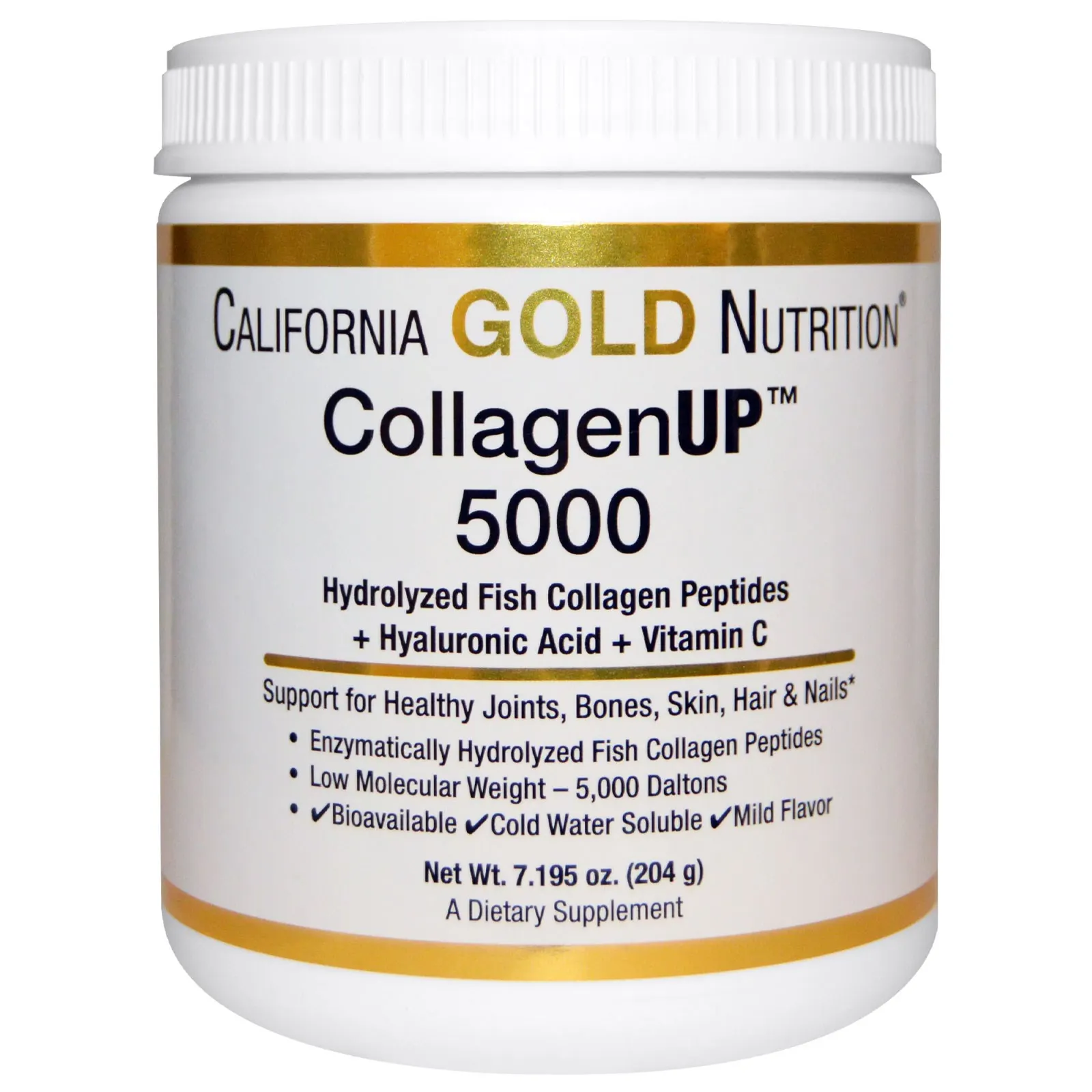 שקית California Gold Nutrition CollagenUP קולגן ימי 206 גרם