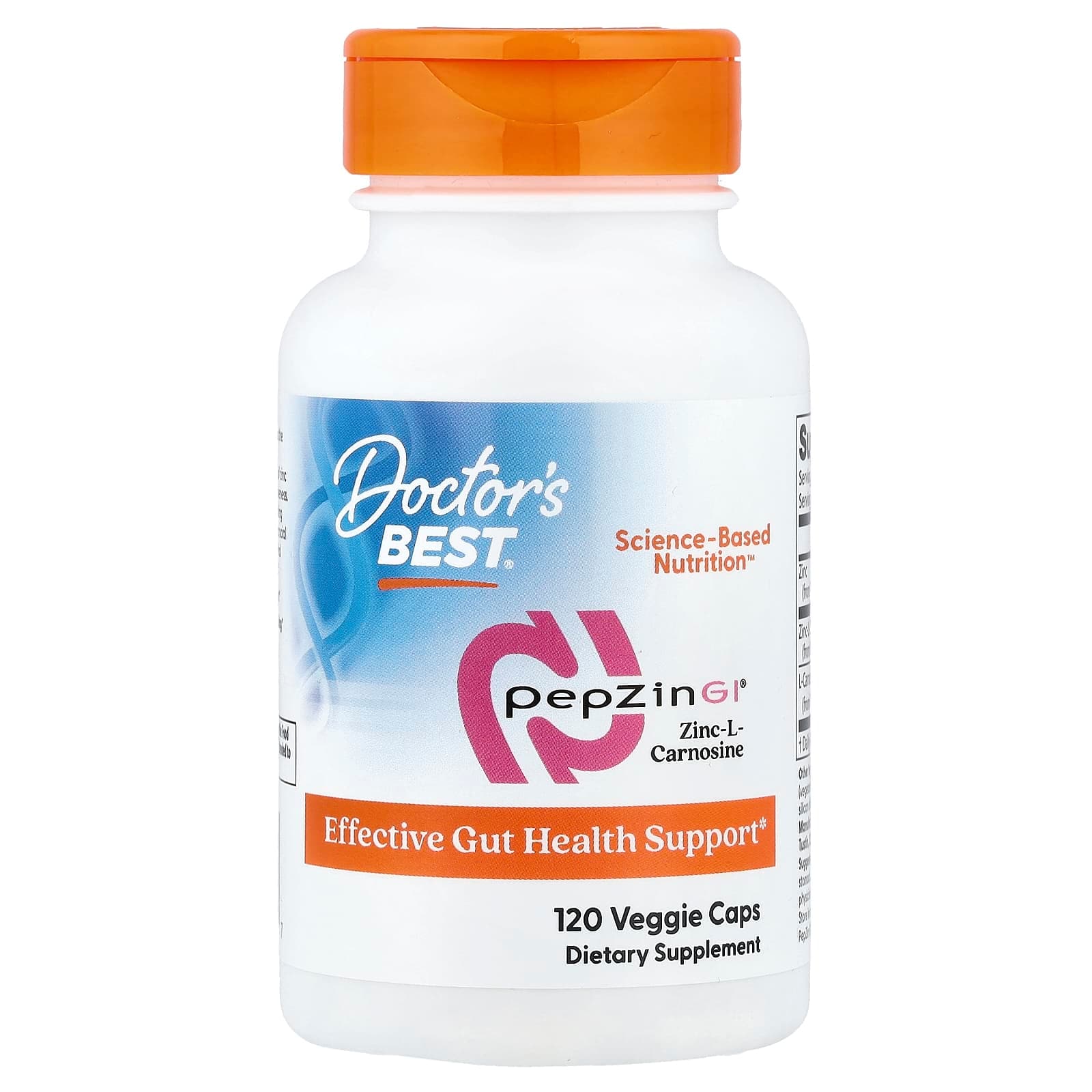 אריזת Doctor's Best PepZin GI, 120 כמוסות צמחיות