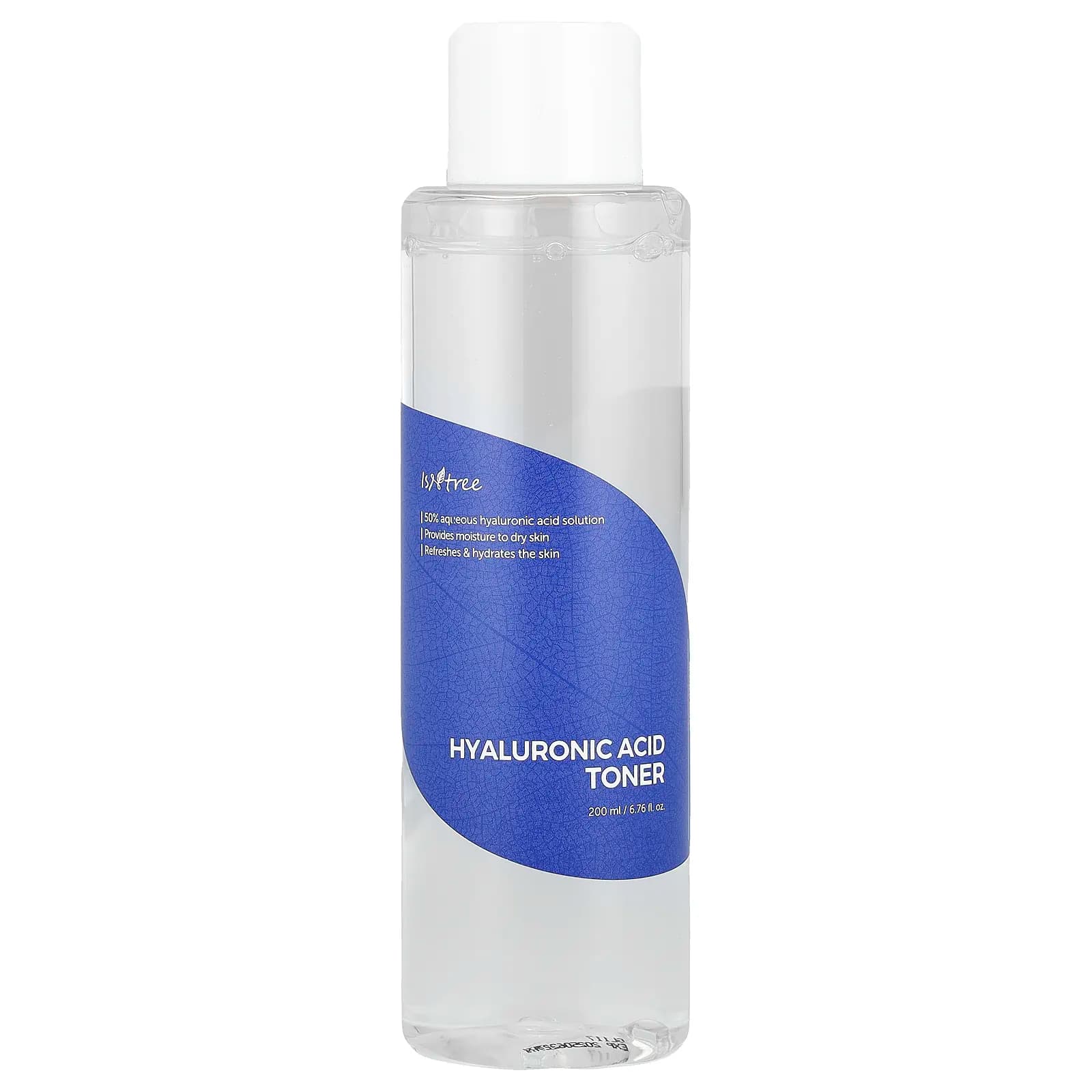 בקבוק ISNTREE Hyaluronic Acid Toner 200 מ״ל עם תווית כחולה