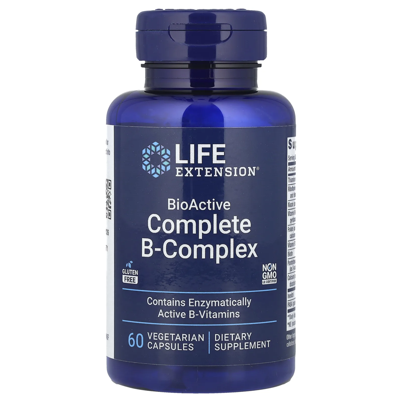 Life Extension BioActive Complete B-Complex - 60 כמוסות צמחוניות