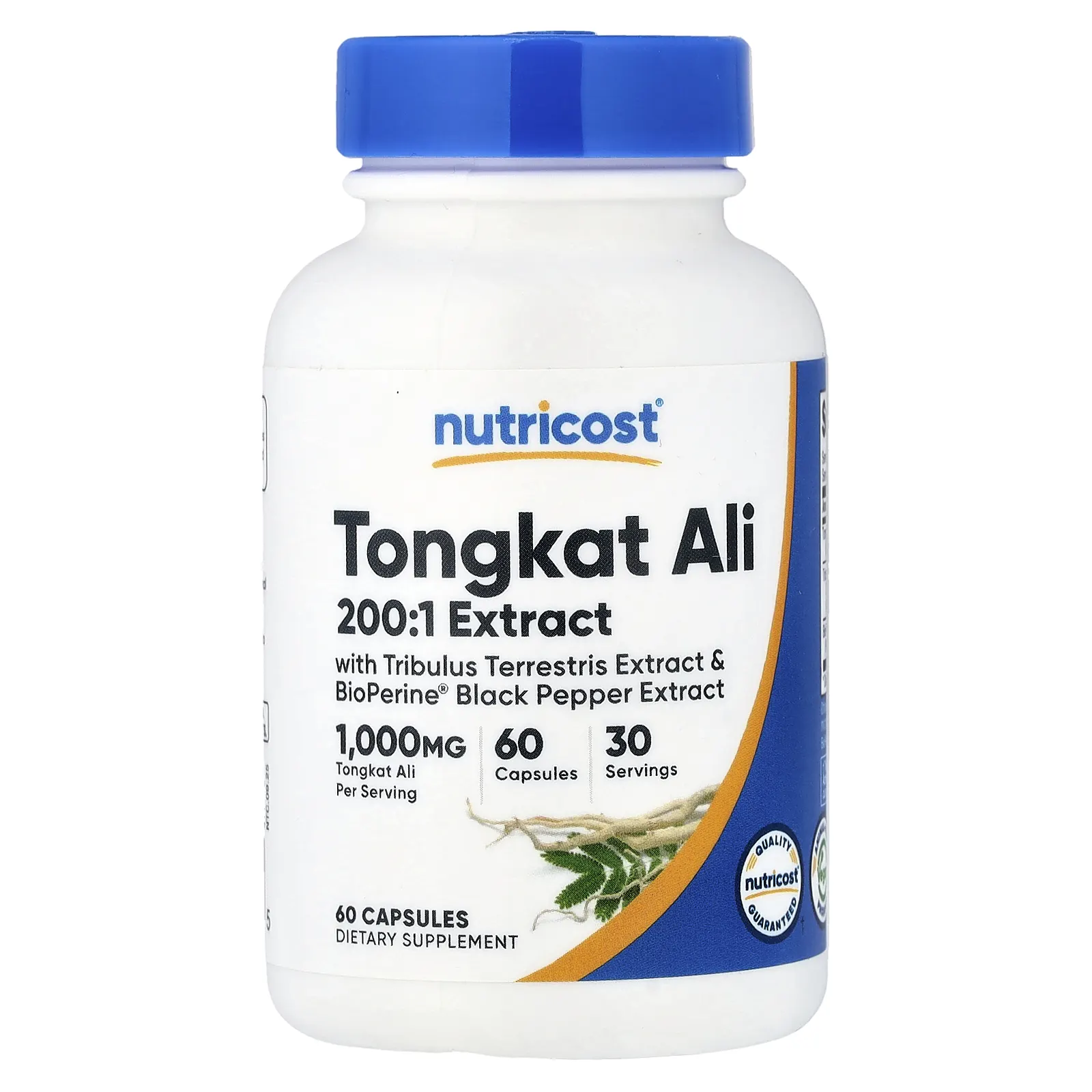 בקבוק Nutricost Tongkat Ali 200:1 Extract עם 60 קפסולות