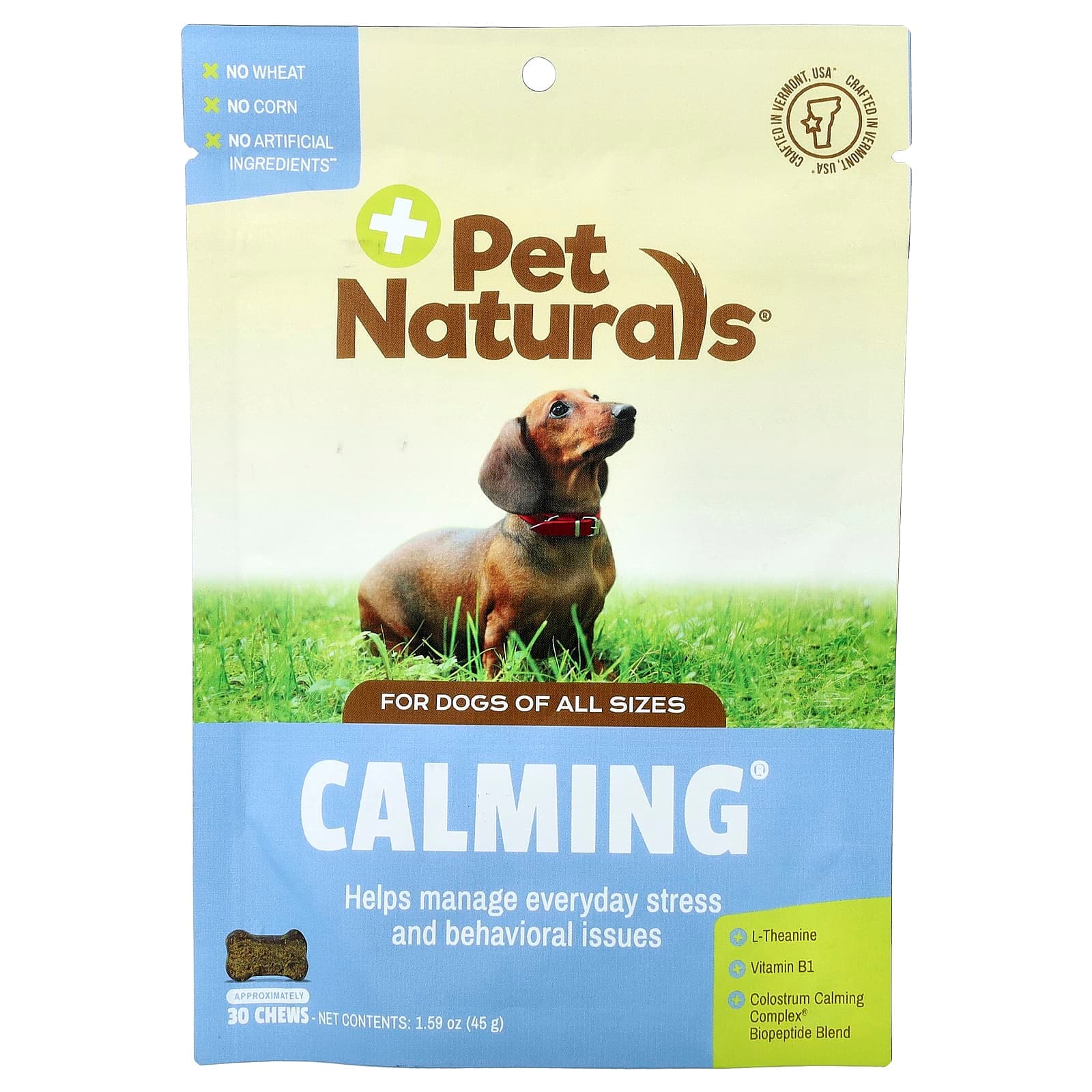 שקית Pet Naturals Calming לכלבים, 30 חטיפים לעיסה