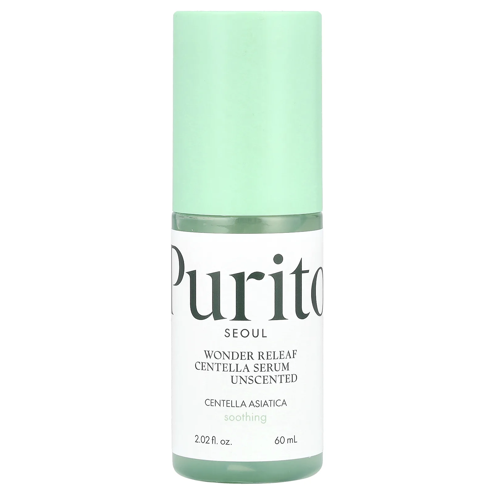 בקבוק סרום Purito Wonder Releaf Centella ללא בושם, 60 מ"ל