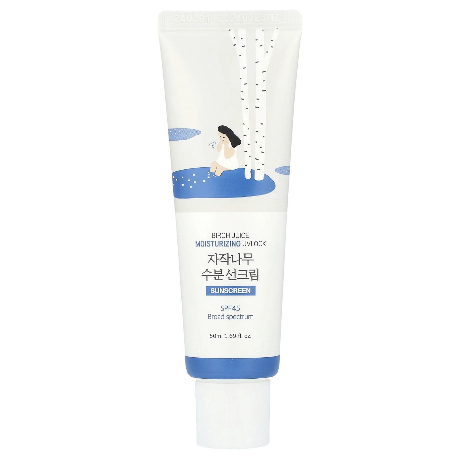 קרם הגנה Round Lab Birch Juice SPF 45, 50 מ"ל