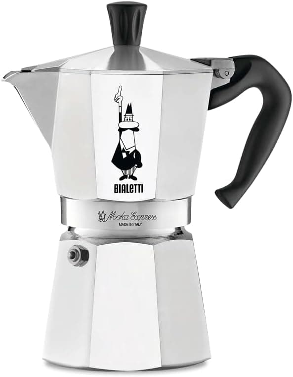 Bialetti Moka Express מקינטה 6 כוסות בעיצוב קלאסי