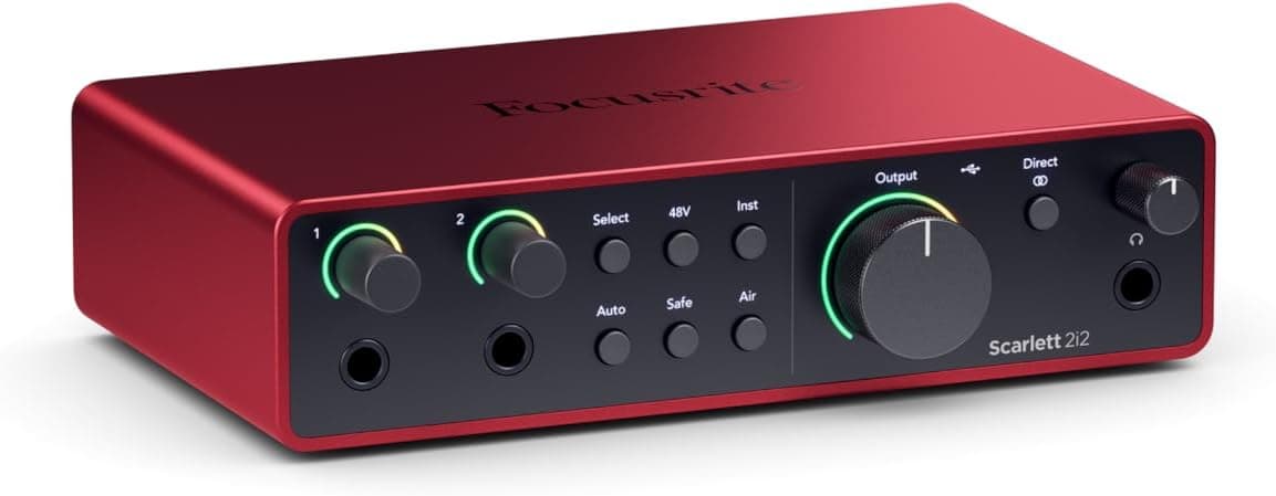 כרטיס קול Focusrite Scarlett 2i2 דור 4 – ממשק אודיו USB-C