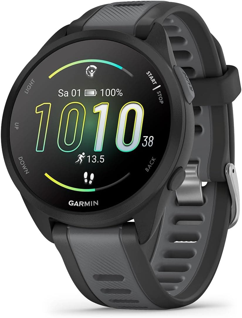 שעון ריצה Garmin Forerunner 165 GPS AMOLED – שחור/אפור