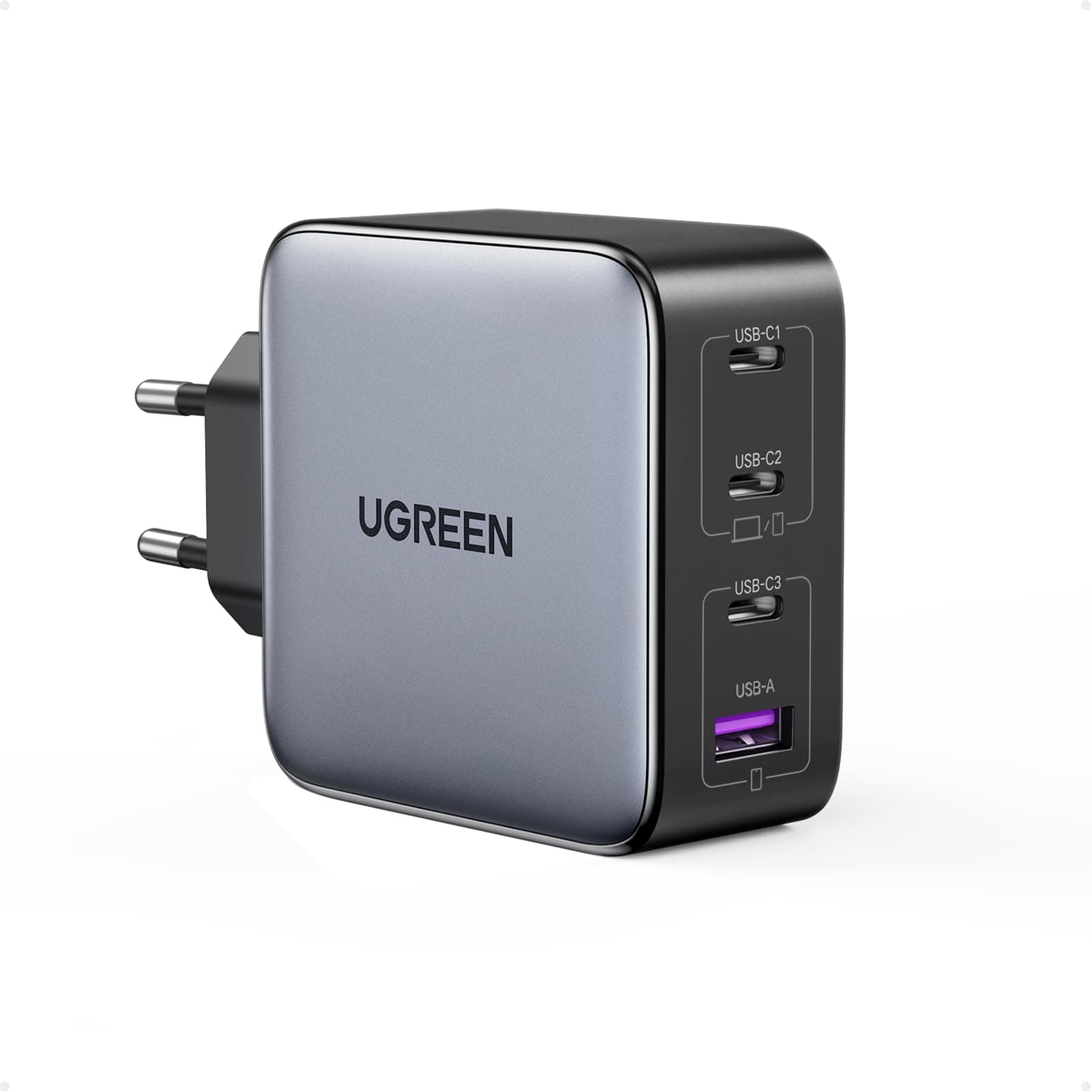 מטען UGREEN Nexode 100W GaN עם 4 יציאות (3 USB-C + USB-A)