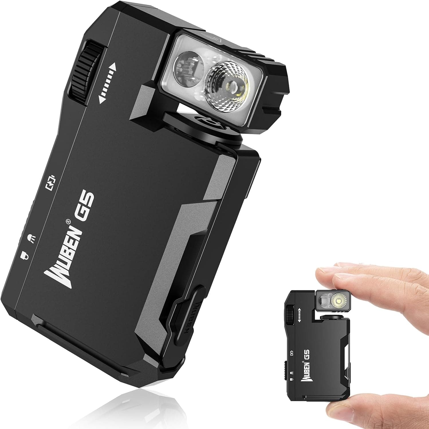 פנס WUBEN G5 EDC נטען עם תאורת RGB ומגנט לשרשרת מפתחות