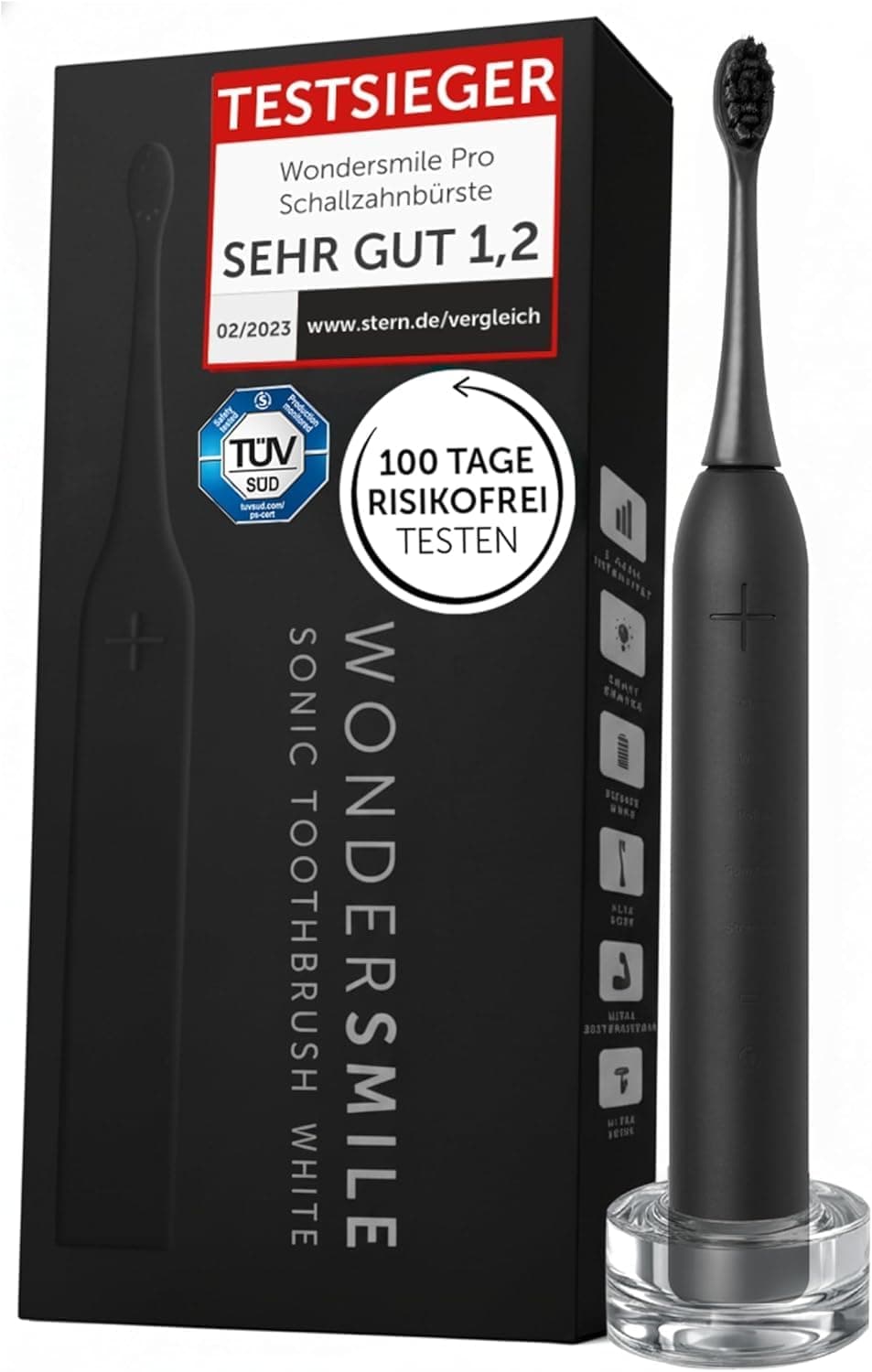 מברשת שיניים סונית WonderSmile Pro Ultimate Black