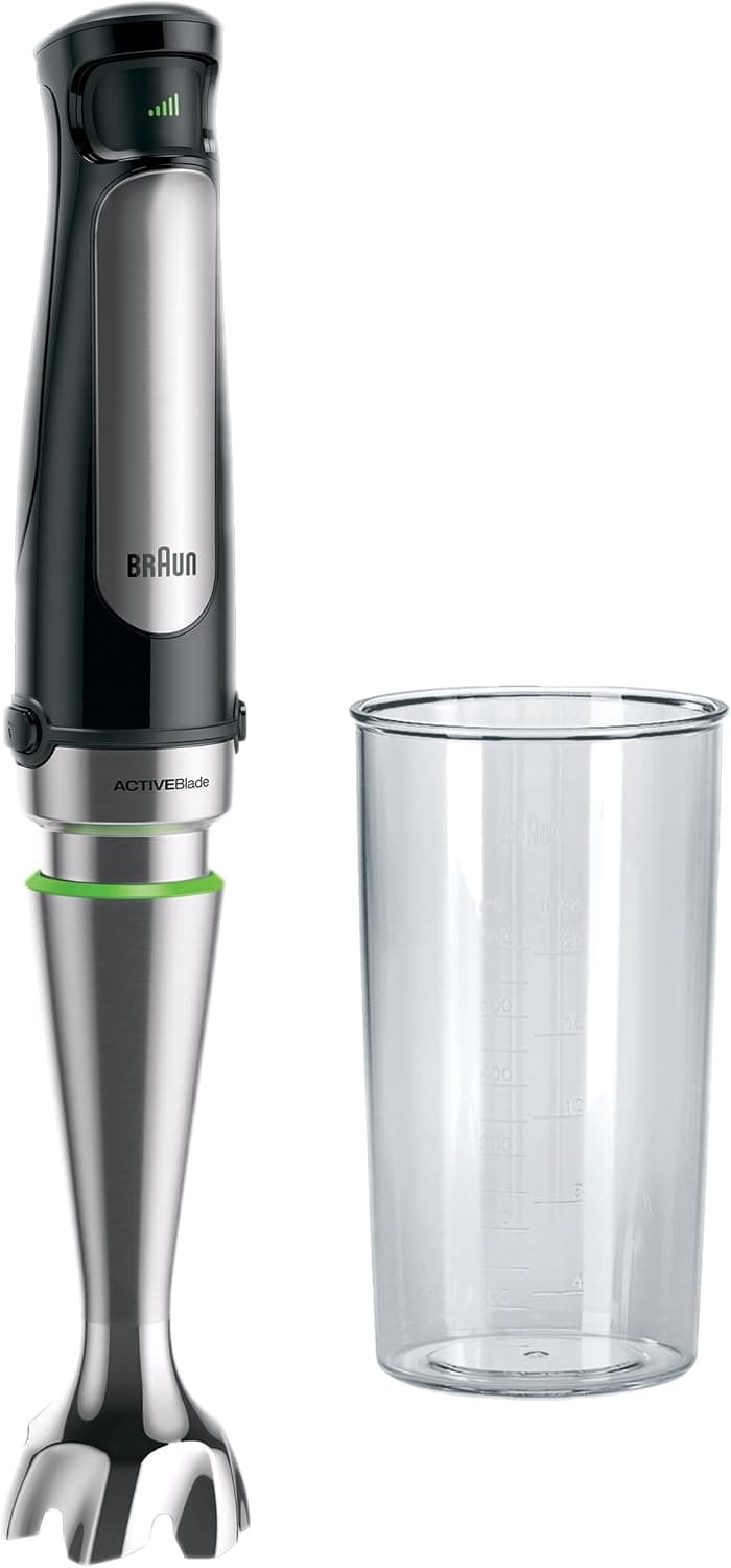 בלנדר מוט Braun MultiQuick 7 MQ7000X שחור עם מוט נירוסטה וכוס מדידה