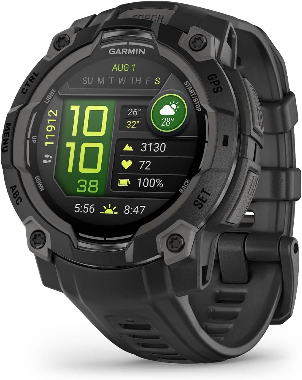 שעון Garmin Instinct 3 AMOLED 45 מ״מ – שחור