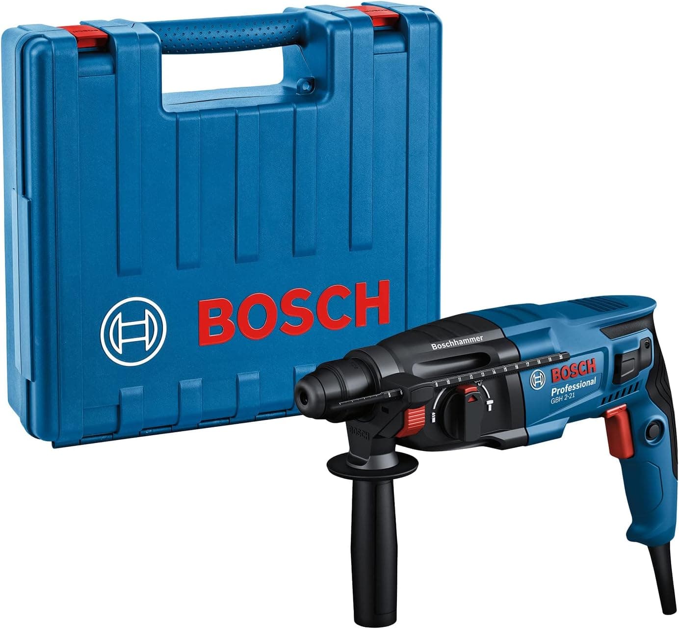 פטישון Bosch Professional GBH 2-21 אדום עם מקדח SDS-plus ולוגו בוש
