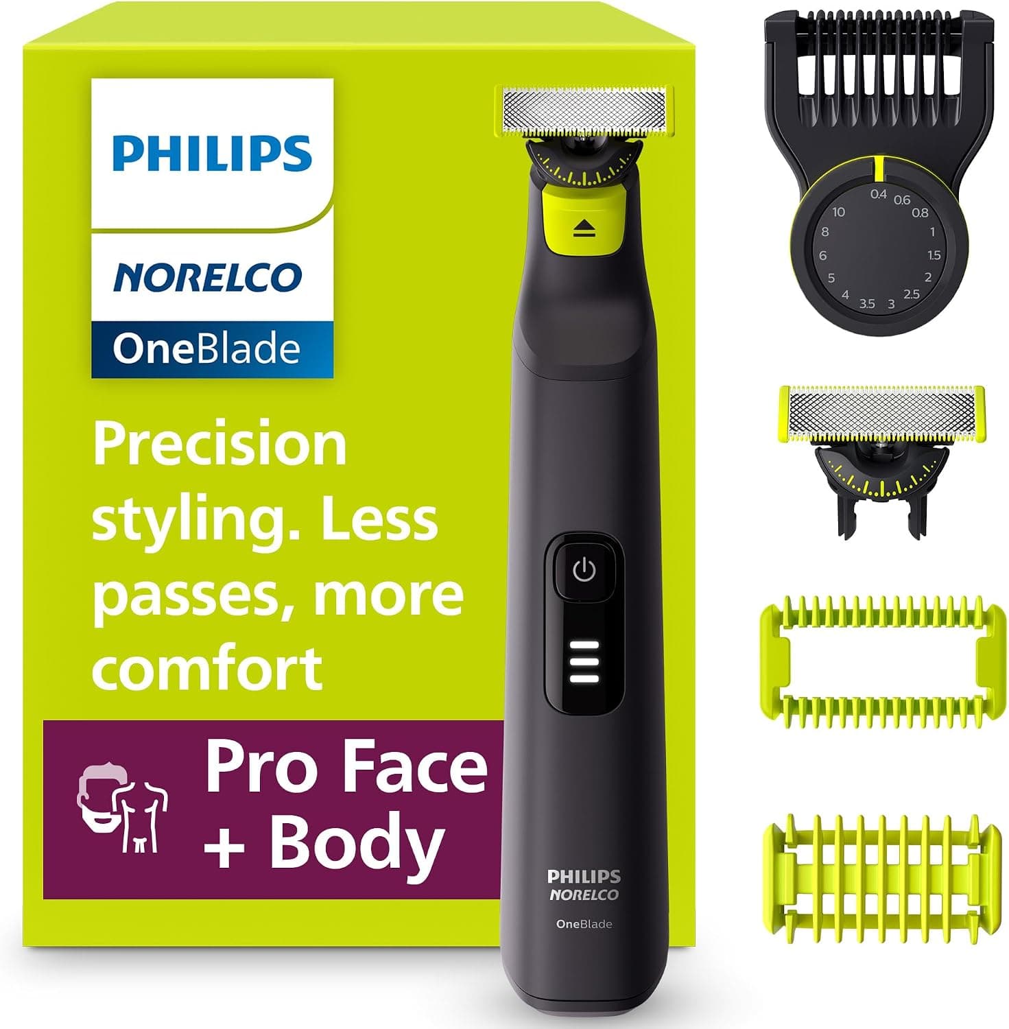מכונת גילוח וקיצוץ Philips OneBlade Pro 360 Face + Body QP6542