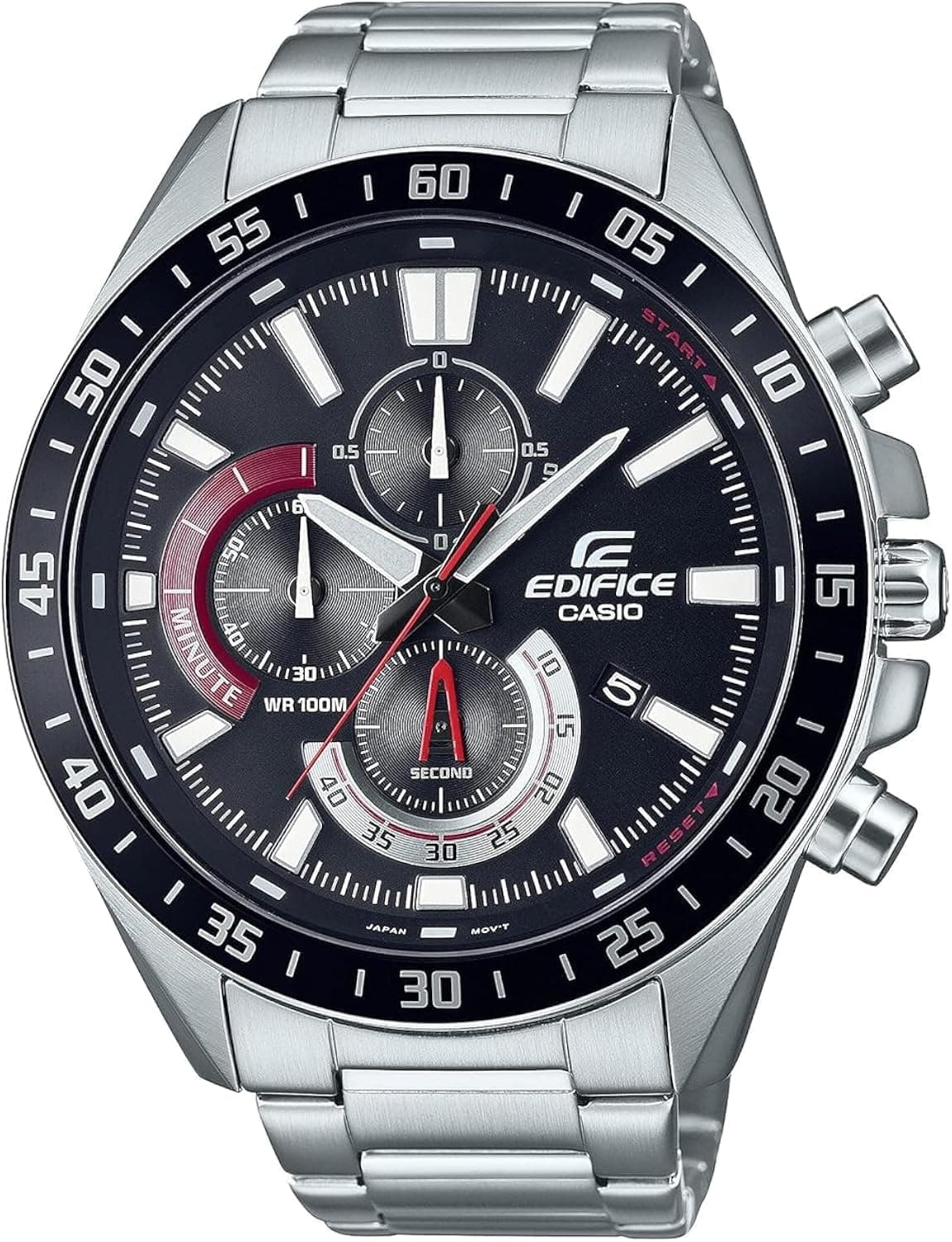 שעון כרונוגרף Casio Edifice EFV-620D-1A4V בגימור כסוף מטאלי