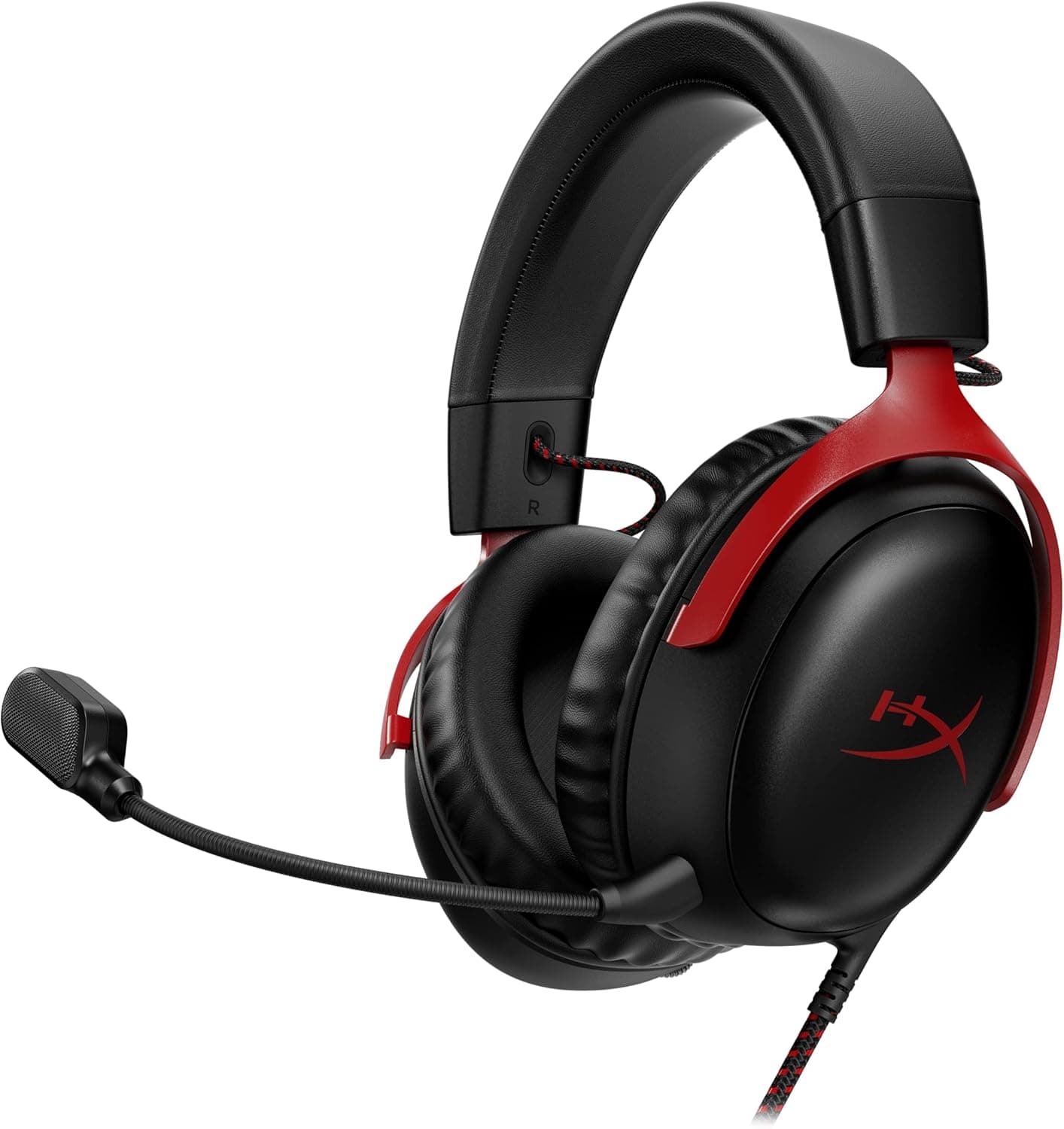 אוזניות גיימינג HyperX Cloud III חוטיות שחור/אדום עם מיקרופון
