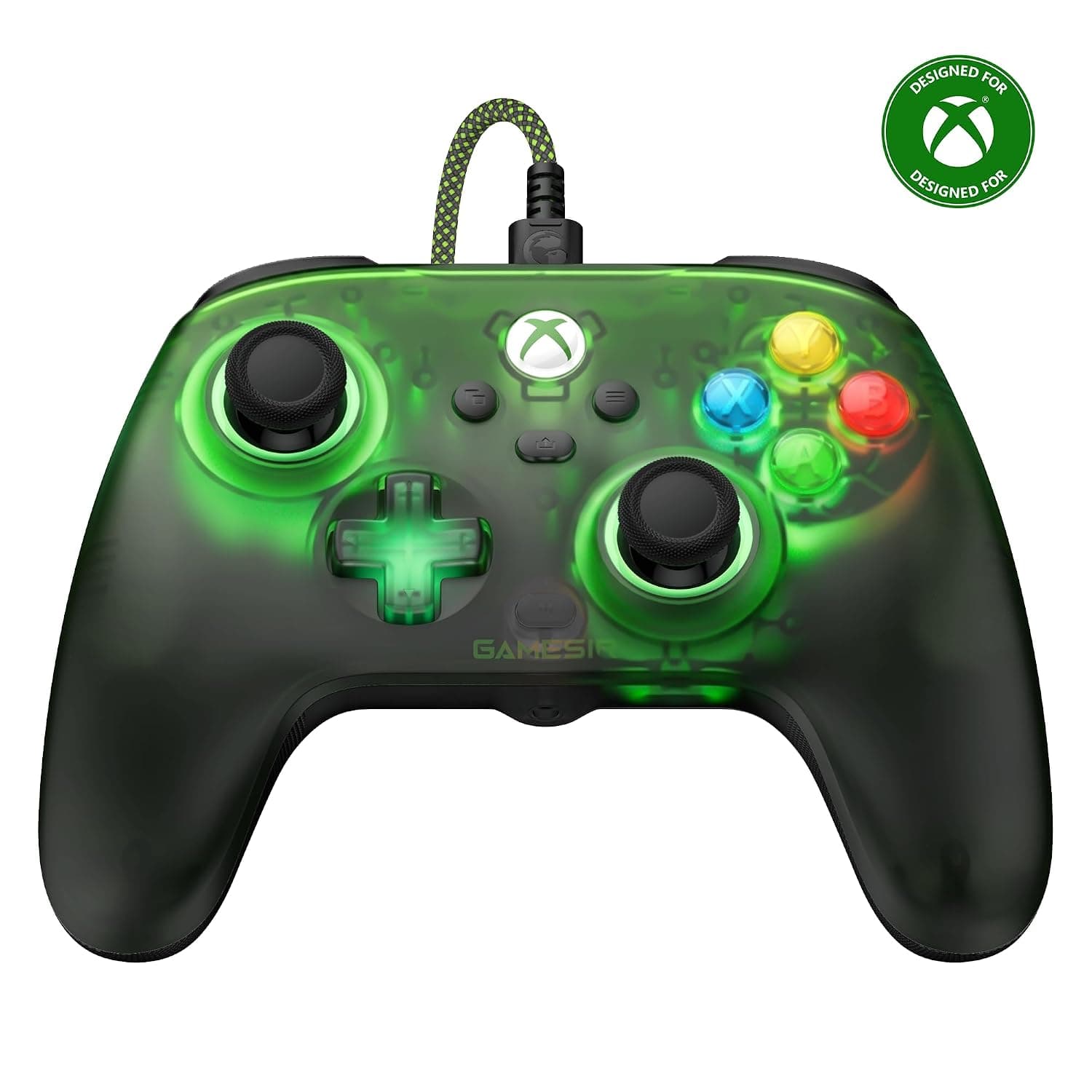 בקר GameSir T7 Pro חוטי ל-Xbox/PC — ירוק רטרו שקוף, Hall Effect, תאורת RGB
