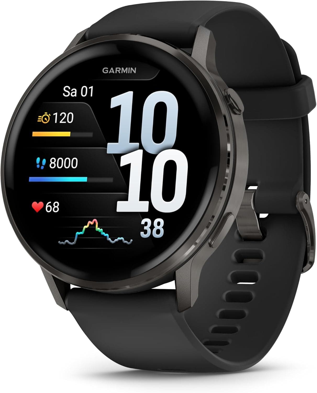 שעון Garmin Venu 4 45 מ״מ – שחור/אפור צפחה