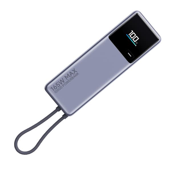 סוללת גיבוי Xiaomi 165W 10000mAh כסופה עם כבל USB-C מובנה ומסך דיגיטלי